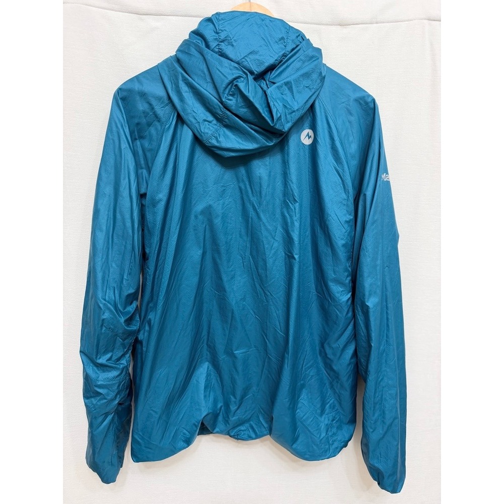 Marmot Ether DriClime Windshell Hooded Jacket Teal Blue Large Gorpcore